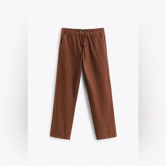 Zara Loose-Cut Cotton Trousers